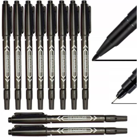 Popisovací pero MARKER , černé, oboustranné, permanentní, 1 ks P031S