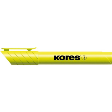 Zvýrazňovač Kores High Liner Plus, 3-5 mm, klínový hrot, žlutý S909F