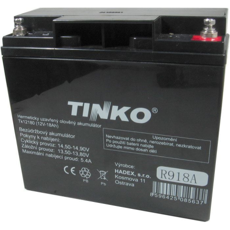 Pb akumulátor TINKO VRLA AGM 12V/18Ah R918A