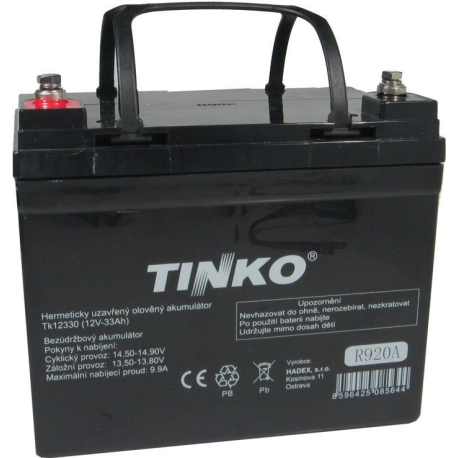 Pb akumulátor TINKO VRLA AGM 12V/33Ah R920A