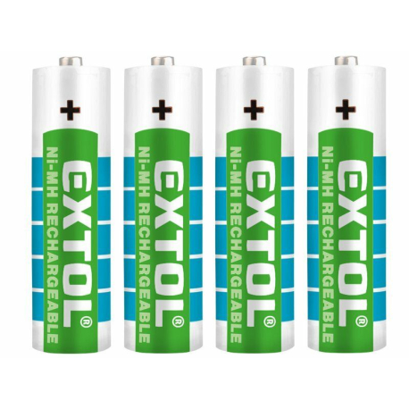 Baterie nabíjecí, 4ks, AA (HR6), 1,2V, 2400mAh, NiMh EXTOL-ENERGY EXTOL-ENERGY 54706