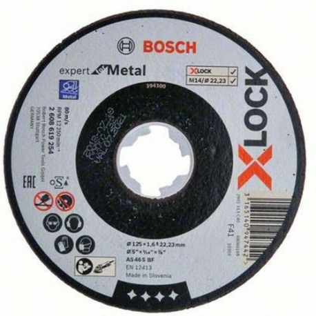 Plochý řezný kotouč Bosch Expert for Inox+Metal systému X-LOCK, 125×1×22,23 BOSCH 54755