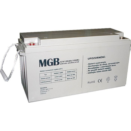 Pb akumulátor MGB VRLA AGM 12V/150Ah trakční R959