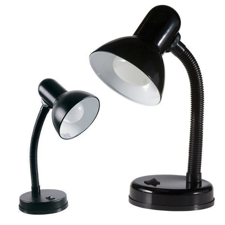 Stolní školní lampa E27, černá V345B