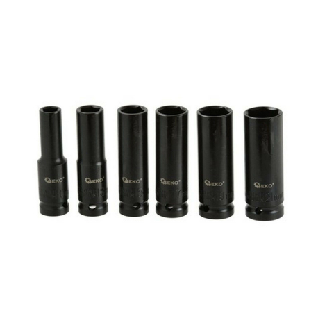 Rázové hlavice sada 6ks, 1/2" 10-21 mm, délka 77 mm GEKO GEKO 53627