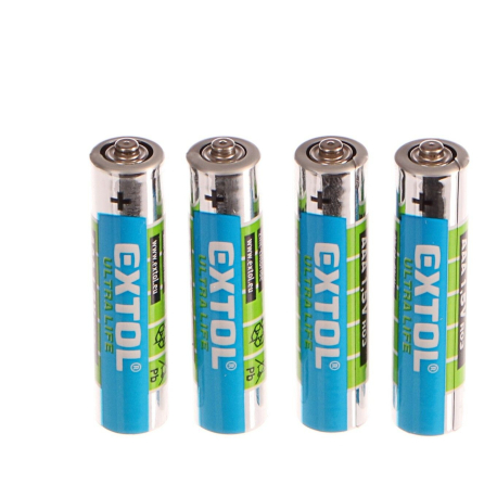 Baterie zink-chloridové, 4ks, 1,5V AAA (LR03) EXTOL-ENERGY EXTOL-ENERGY 5425